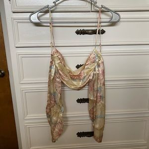 Mirror Palais silk bandana top